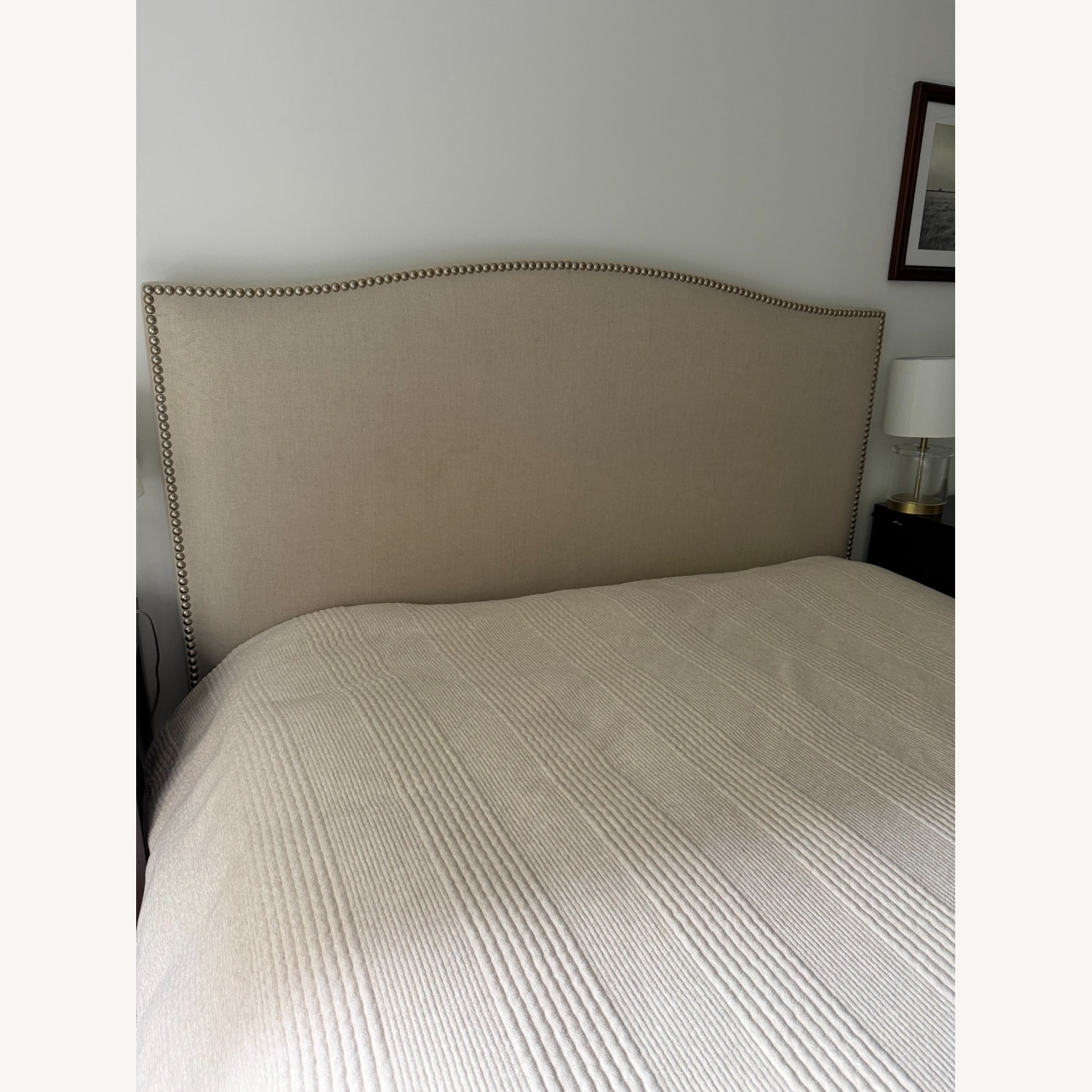 Crate & Barrel Colette Queen Upholstered Bed - image-4
