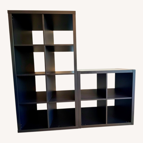 Used IKEA Kallax Dark Brown Bookcase for sale on AptDeco