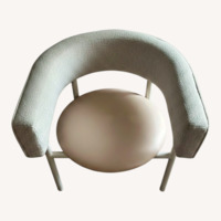 CB2 Pink Leather Armchair