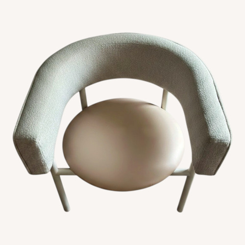 Used CB2 Pink Leather Armchair for sale on AptDeco