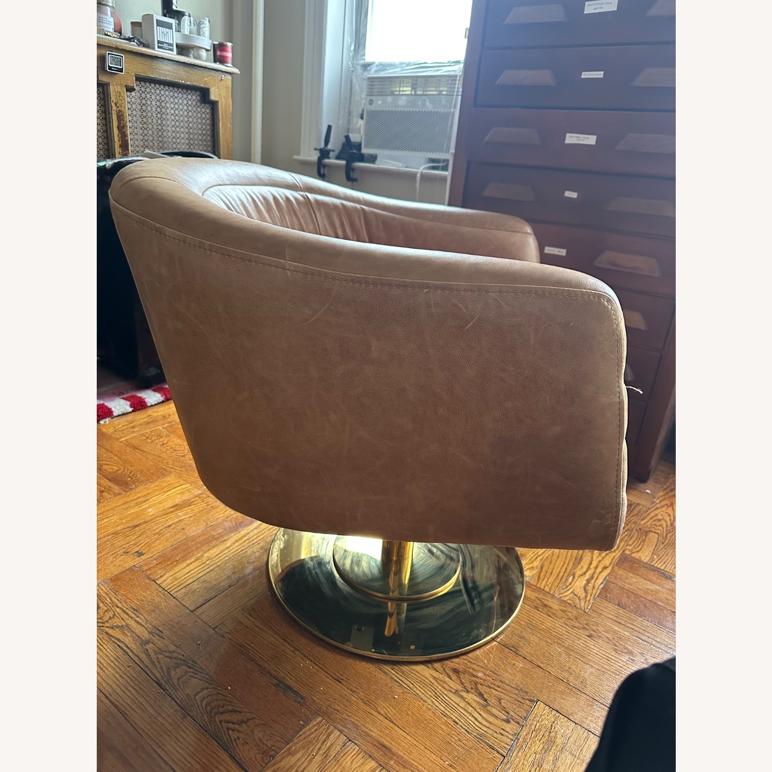 CB2 Cupa Light Brown Leather Accent Chair - image-5