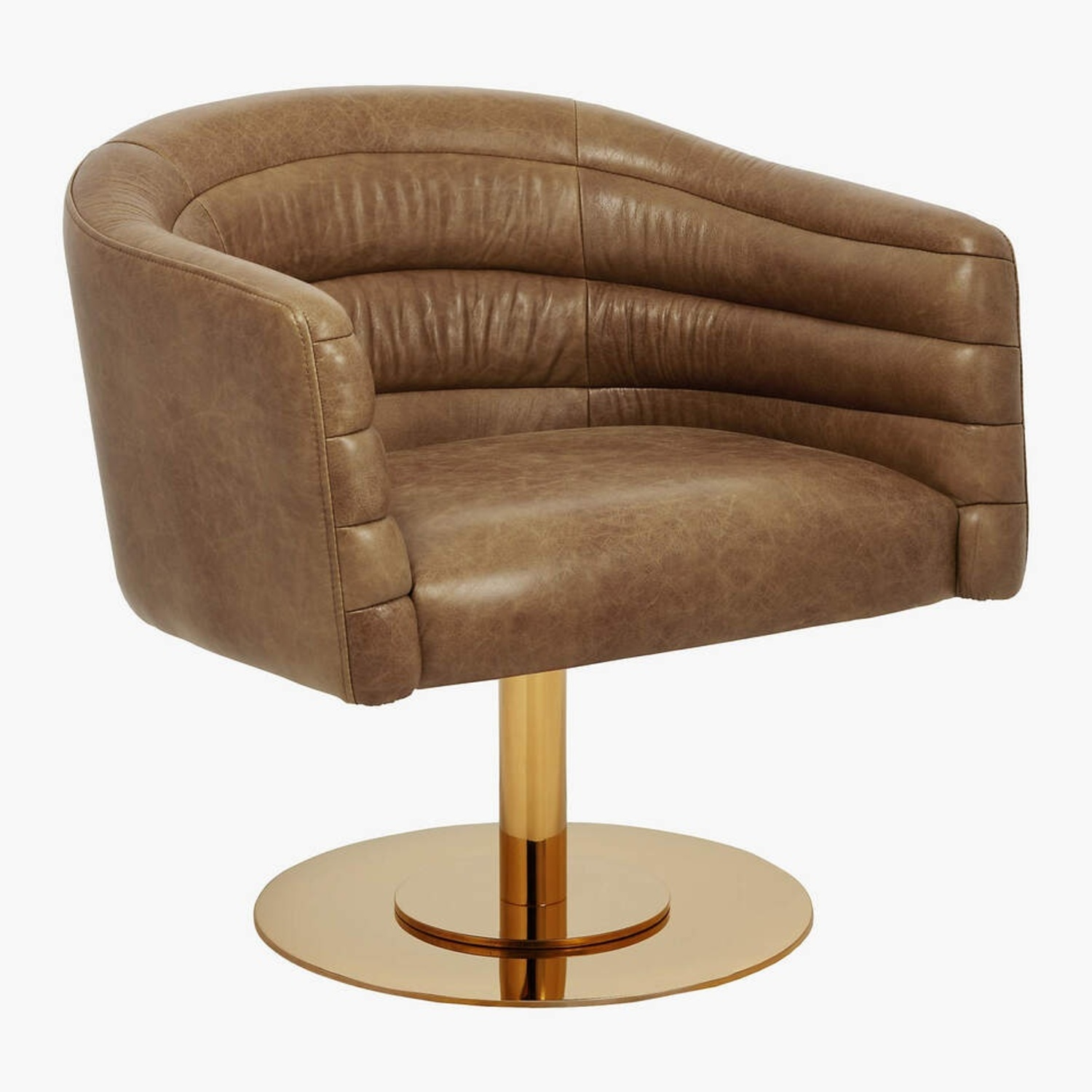 CB2 Cupa Light Brown Leather Accent Chair - image-8