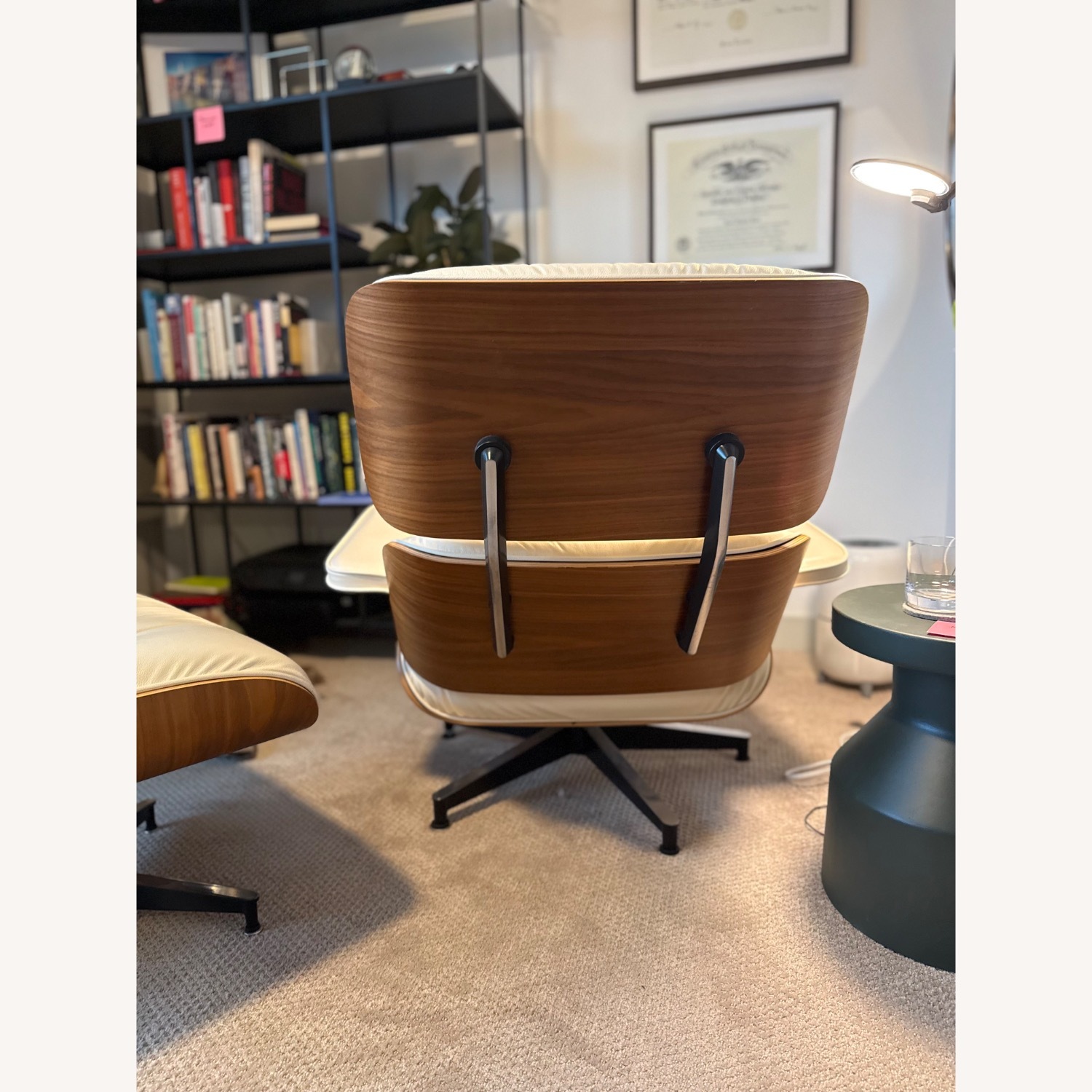 Herman Miller White Leather Recliner - image-3