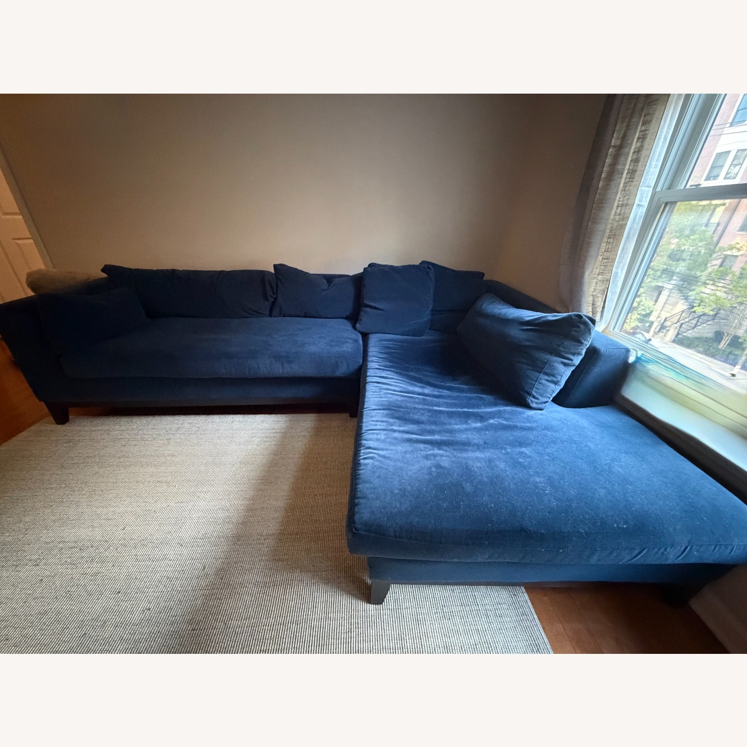 Arhaus Blue Fabric 2 Piece Sectional - image-2