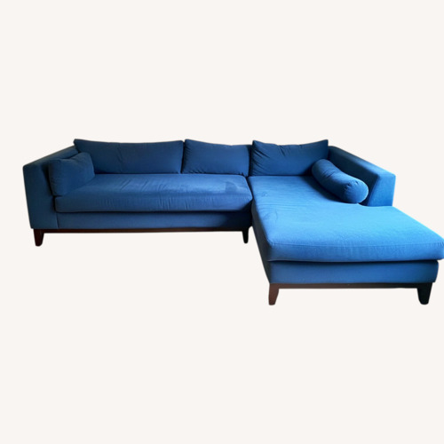 Used Arhaus Blue Fabric 2 Piece Sectional for sale on AptDeco