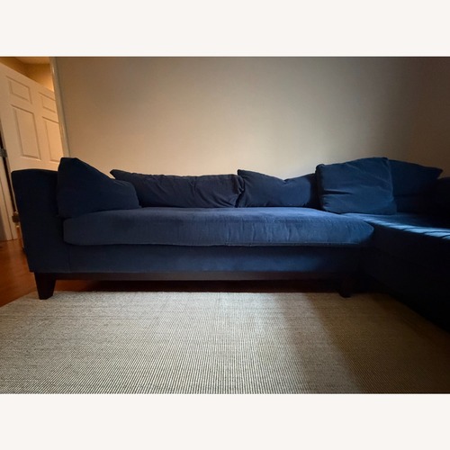 Used Arhaus Blue Fabric 2 Piece Sectional for sale on AptDeco