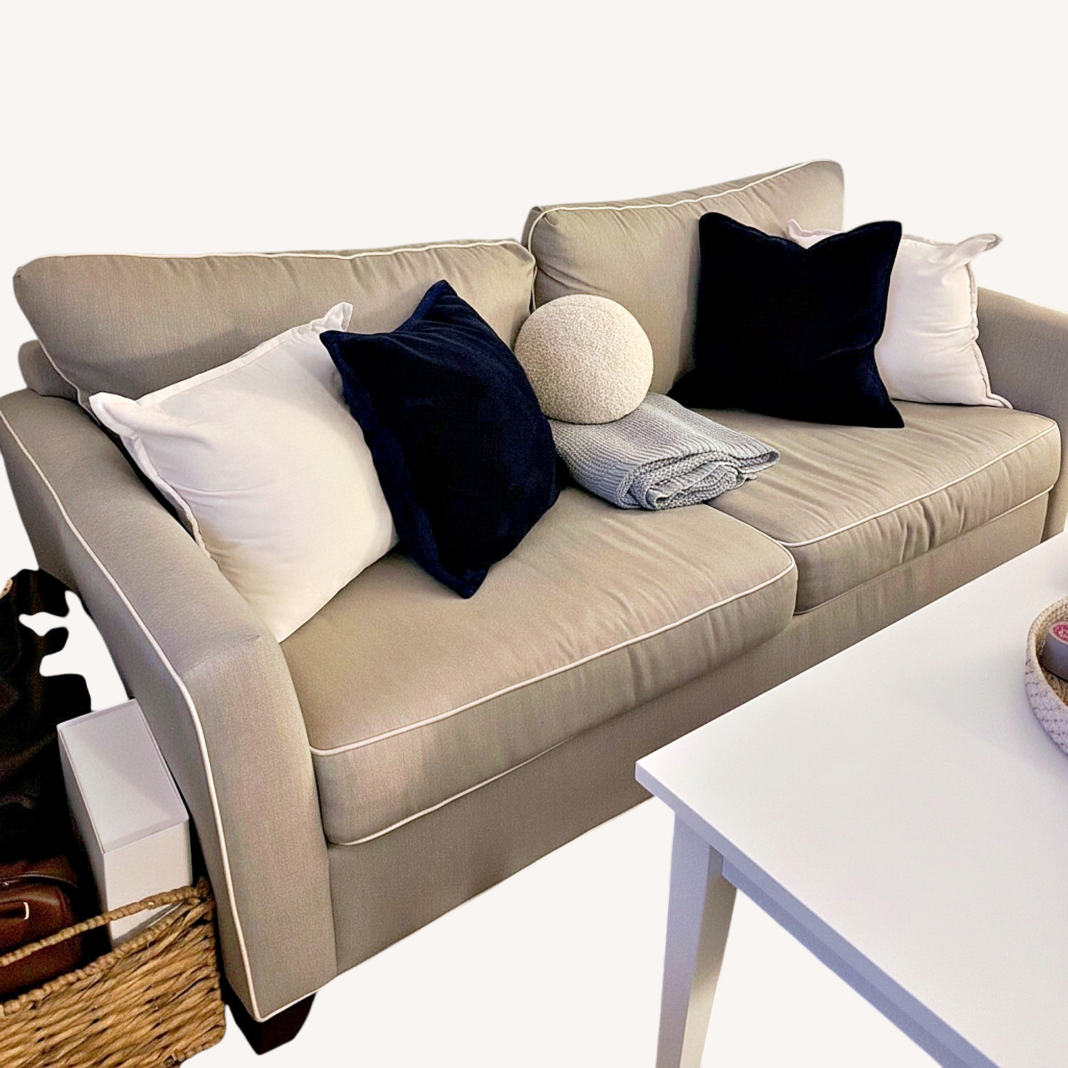 Raymour & Flanigan Caruso Gray Couch - image-4