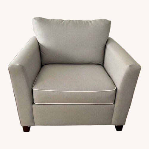 Used Raymour & Flanigan Caruso Light Gray Chair and a Half for sale on AptDeco