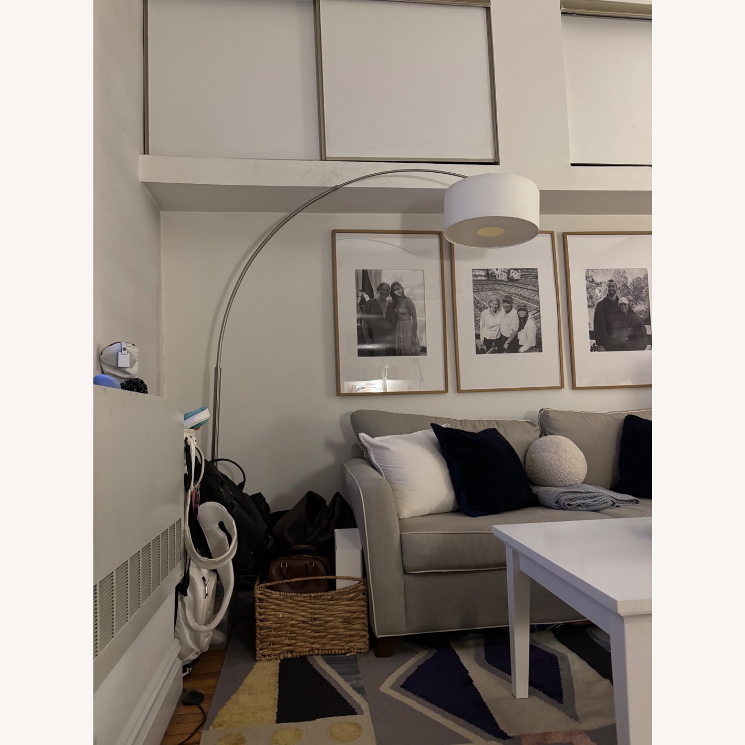 Amazon Silver Metal Floor Lamp - image-1