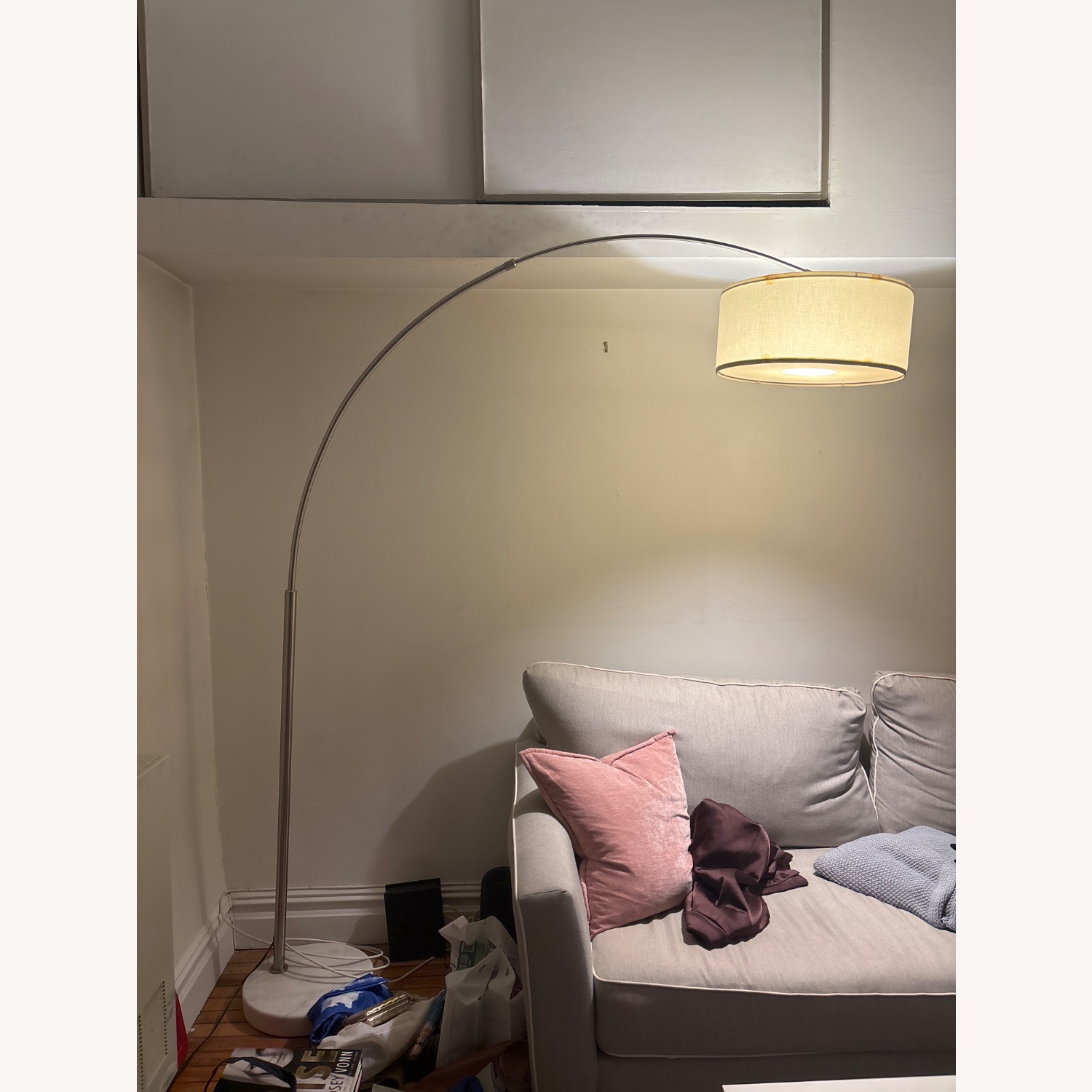 Amazon Silver Metal Floor Lamp - image-2
