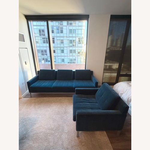 Used Coalesse Millbrae Blue Sofa for sale on AptDeco