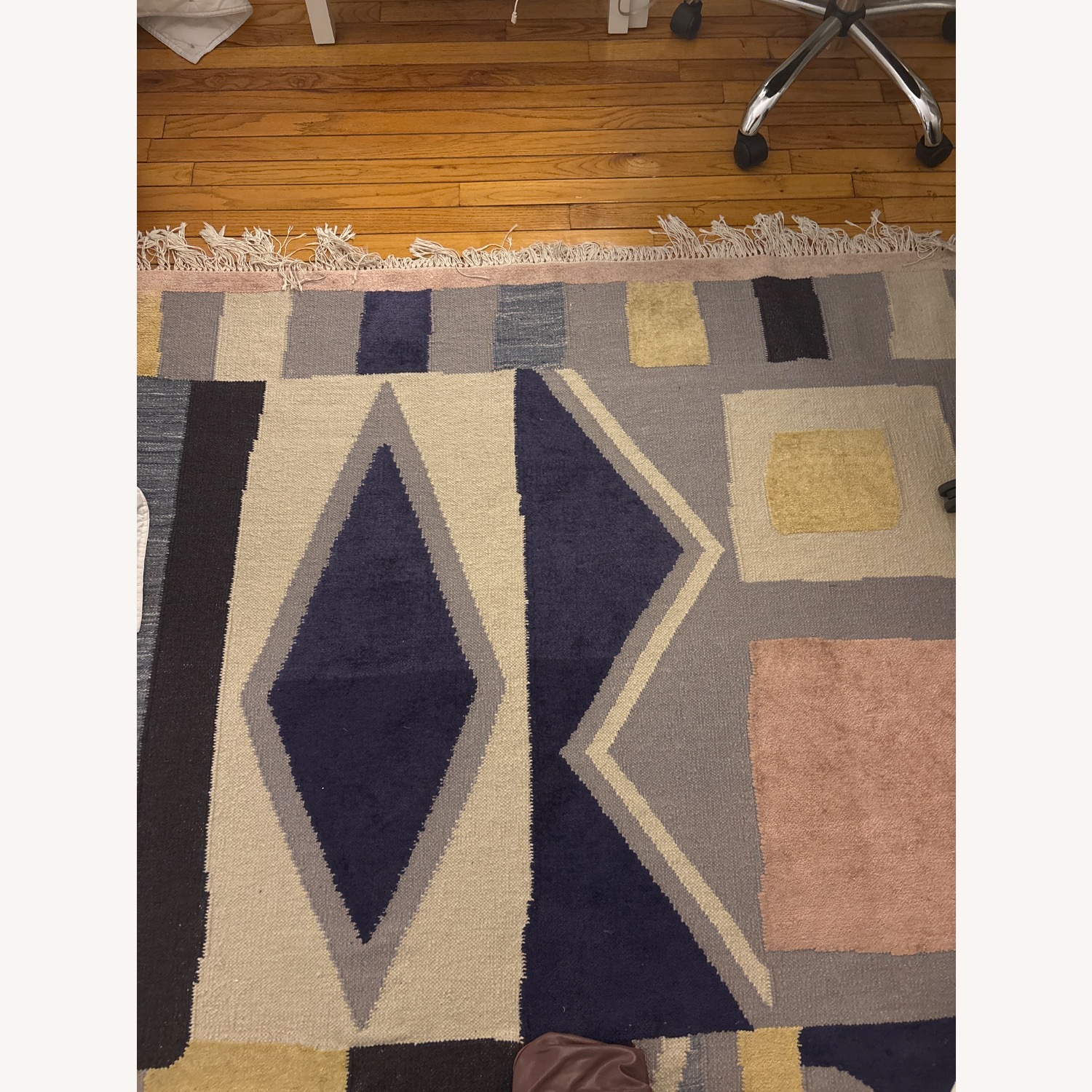 West Elm Vienna Wool Dhurrie Wool Area Rug 9' x 12' - image-3