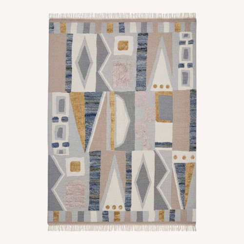 Used West Elm Vienna Wool Dhurrie Wool Area Rug 9' x 12' for sale on AptDeco