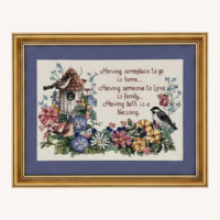 Flowery Verse Cross-Stitch
