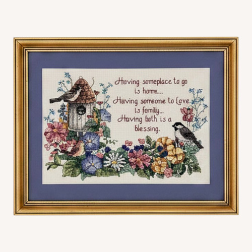 Used Flowery Verse Cross-Stitch for sale on AptDeco
