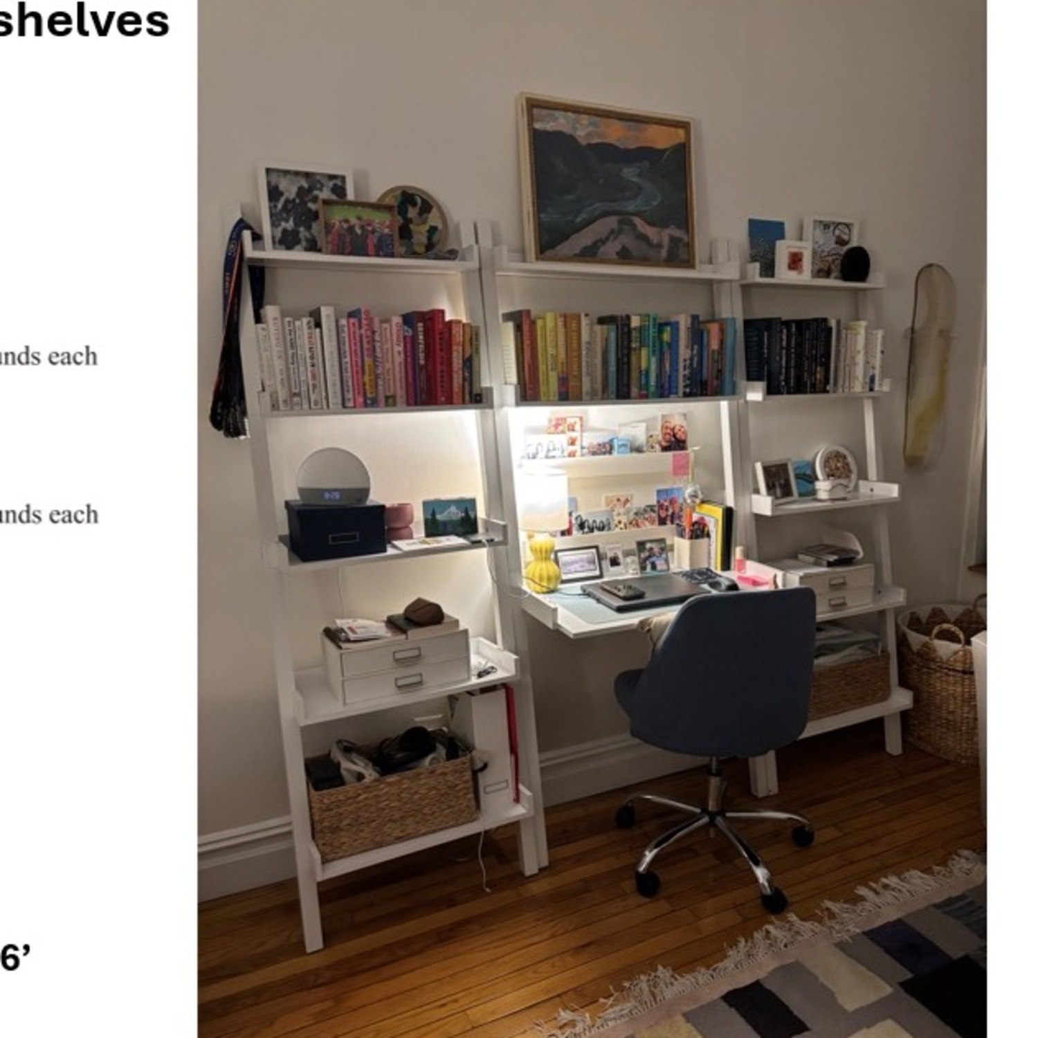 Container Store Linea White Wood Bookcase - image-1