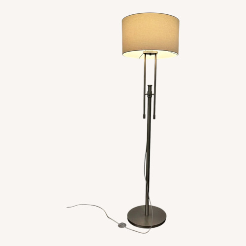 Used White Metal Floor Lamp and Table Lamp Combo for sale on AptDeco