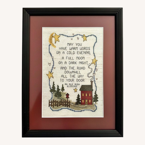 Used Old Irish Blessing Cross-Stitch Sampler for sale on AptDeco