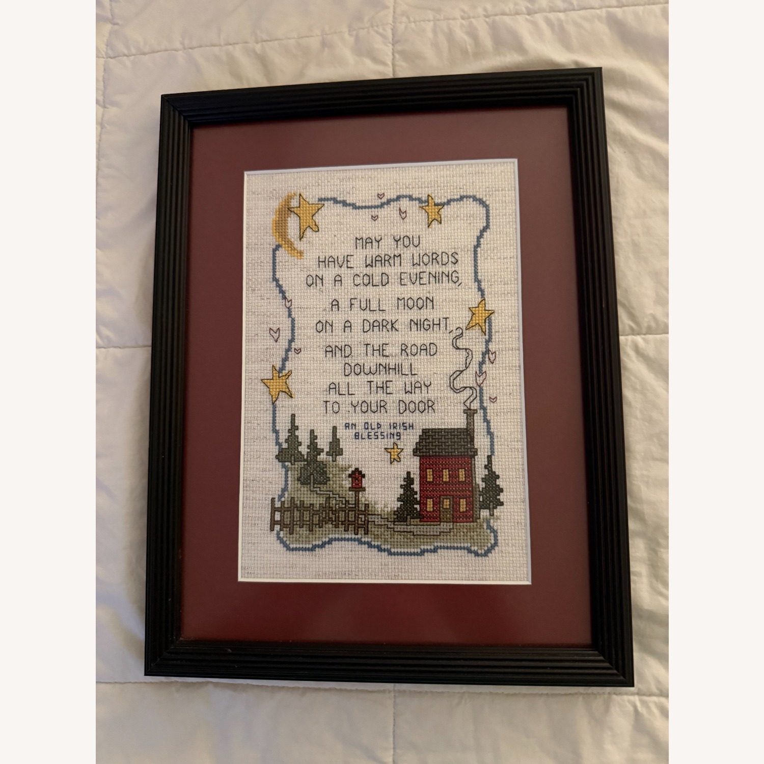 Old Irish Blessing Cross-Stitch Sampler - image-1