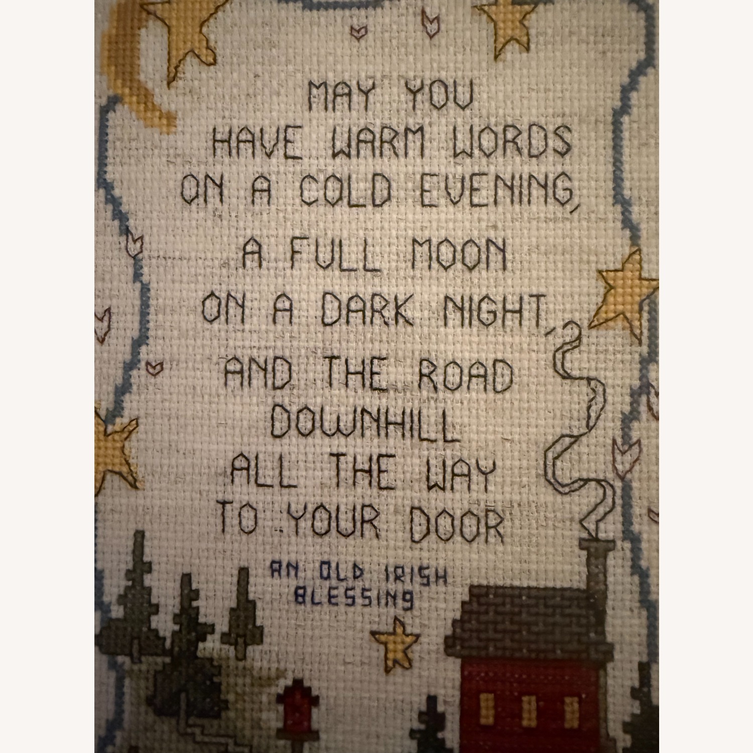 Old Irish Blessing Cross-Stitch Sampler - image-3