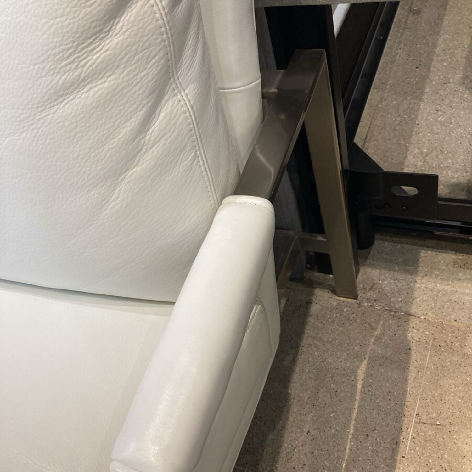 Crate & Barrel Milo Baughman Classic Leather-Brushed Nickel Chair - image-9