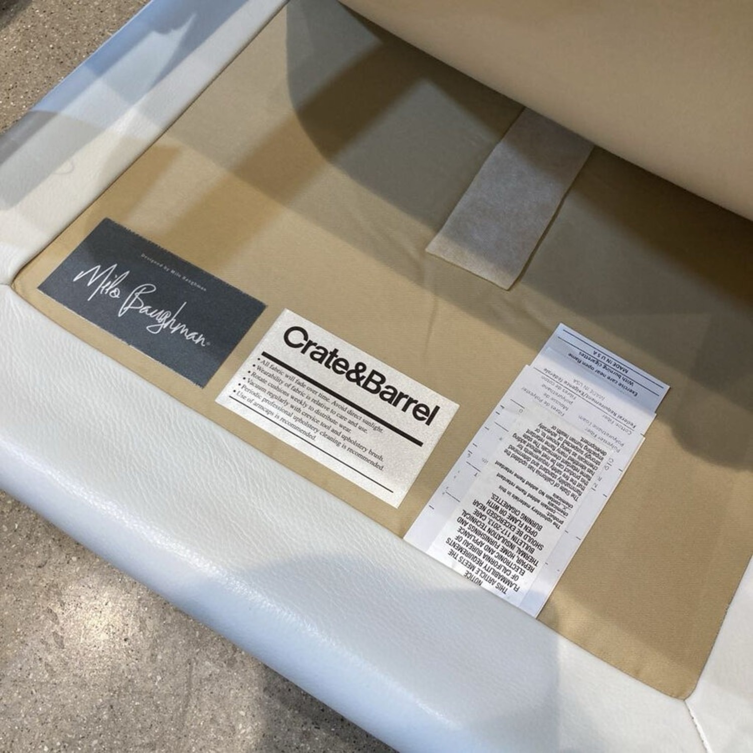 Crate & Barrel Milo Baughman Classic Leather-Brushed Nickel Chair - image-11