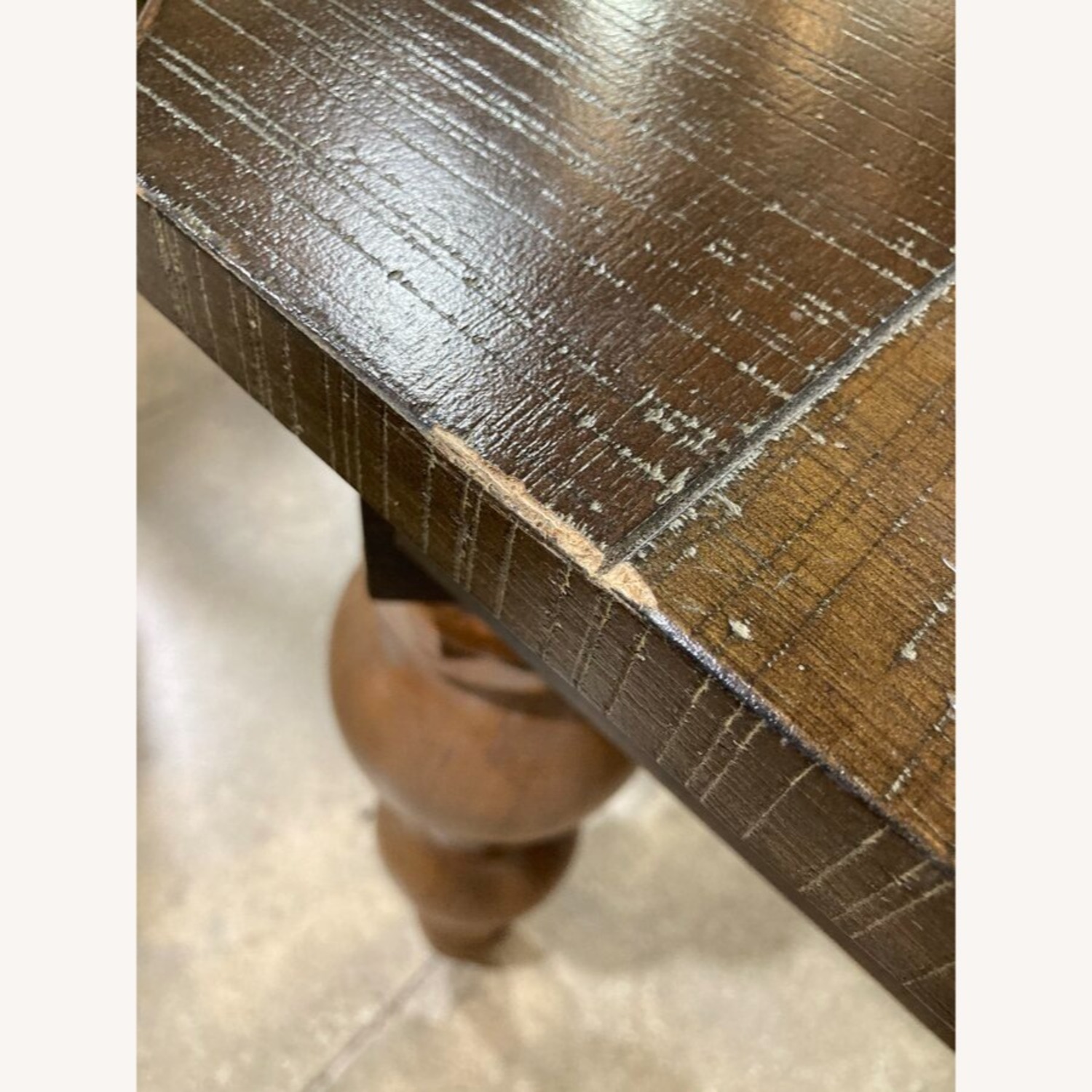 Plank Style Top w Turned Legs Dining Table - image-11