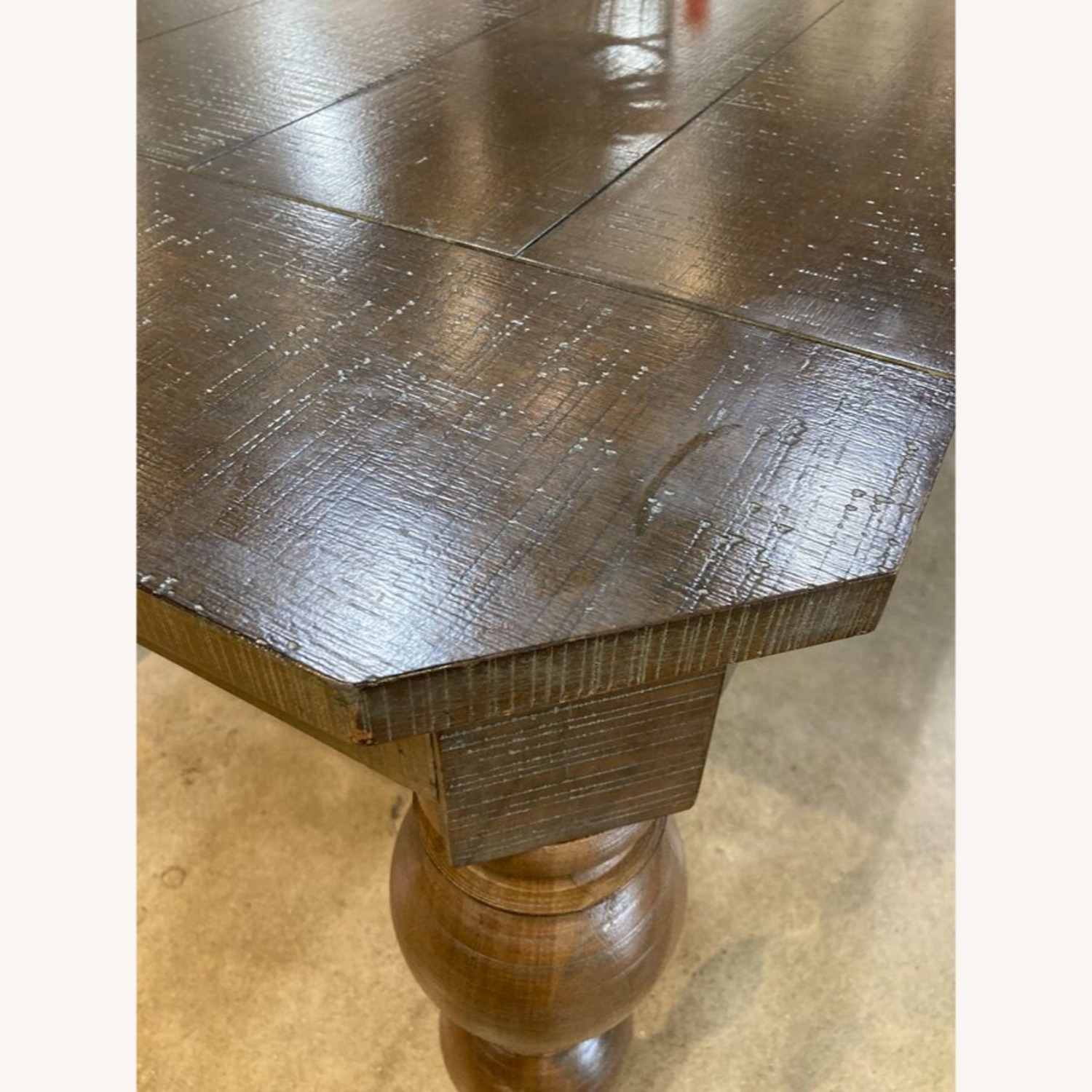Plank Style Top w Turned Legs Dining Table - image-10