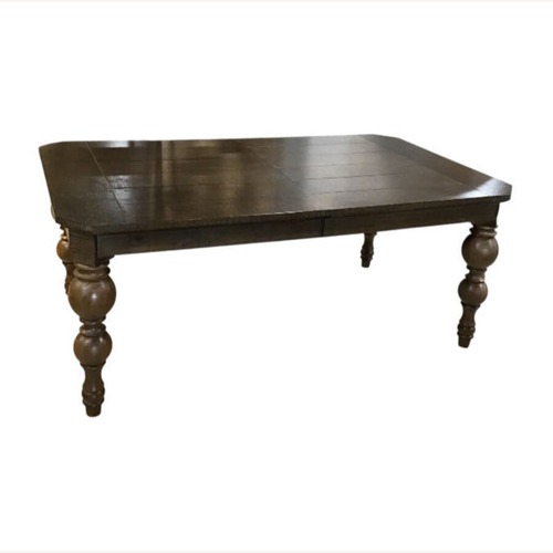 Used Plank Style Top w Turned Legs Dining Table for sale on AptDeco