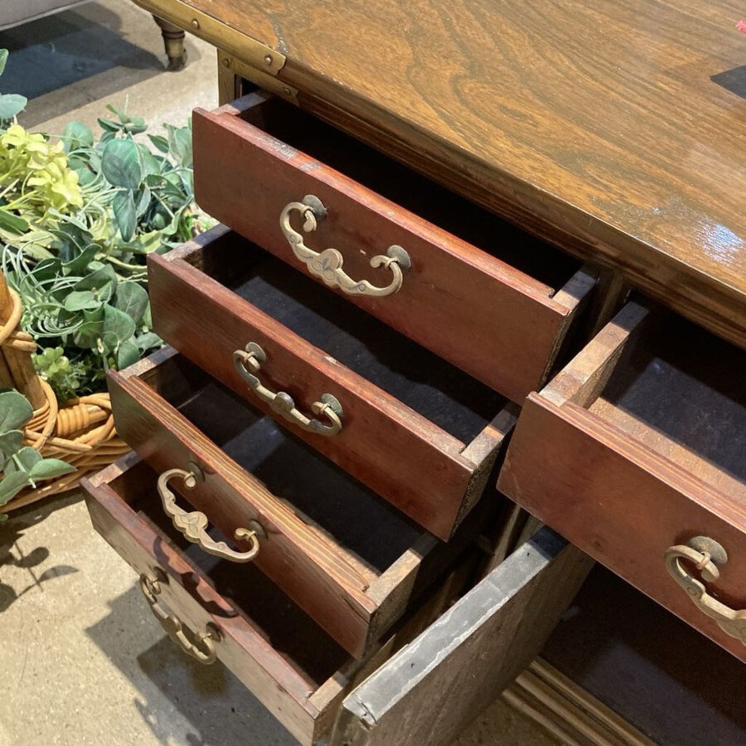Hand Painted Tibetan w Drawers Coffee Table - image-6