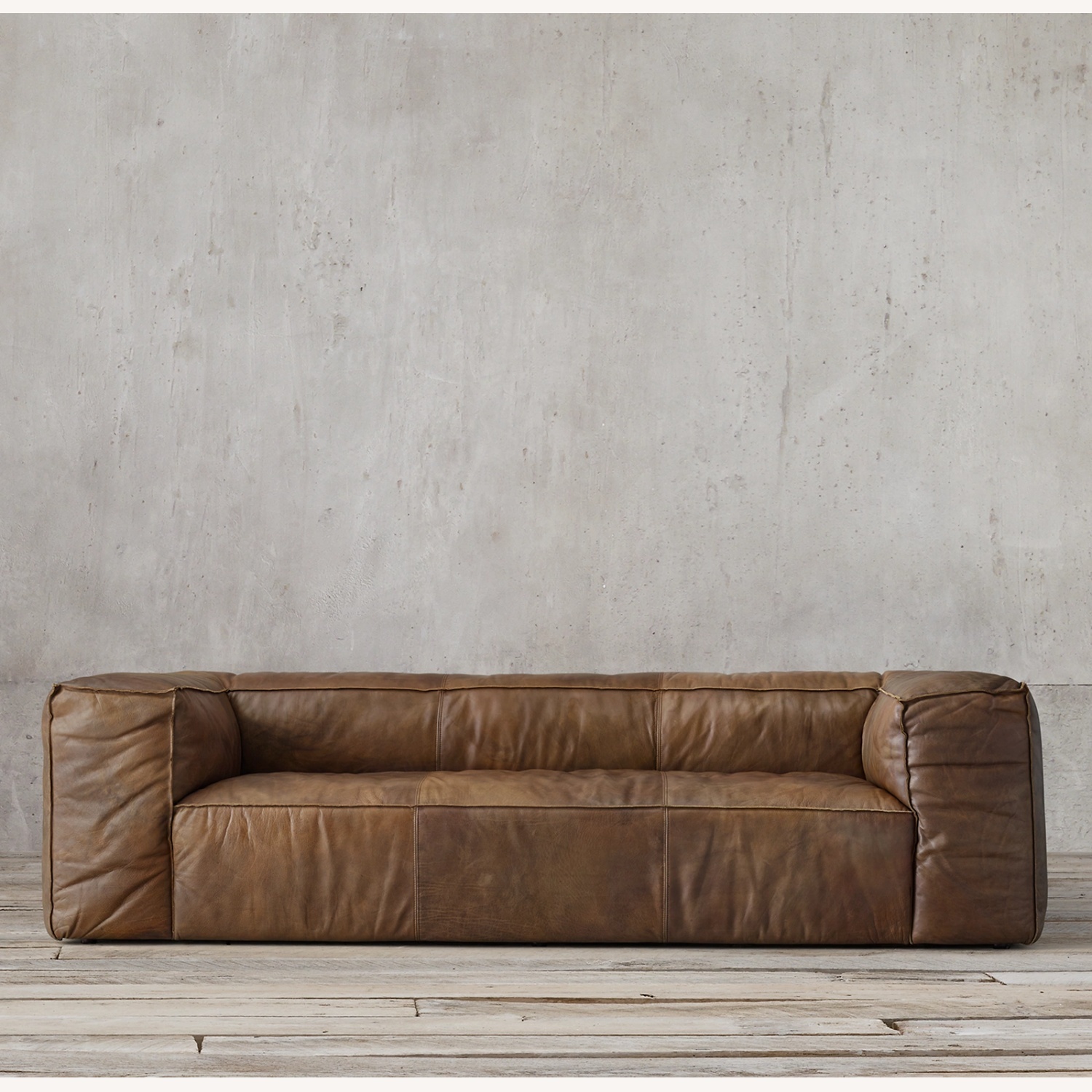 Restoration Hardware Fullham Dark Brown 2 Seater Sofa - image-4