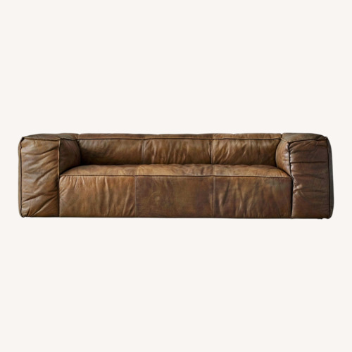 Used Restoration Hardware Fullham Dark Brown 2 Seater Sofa for sale on AptDeco