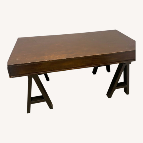 Used Dark Brown Wood Desk for sale on AptDeco