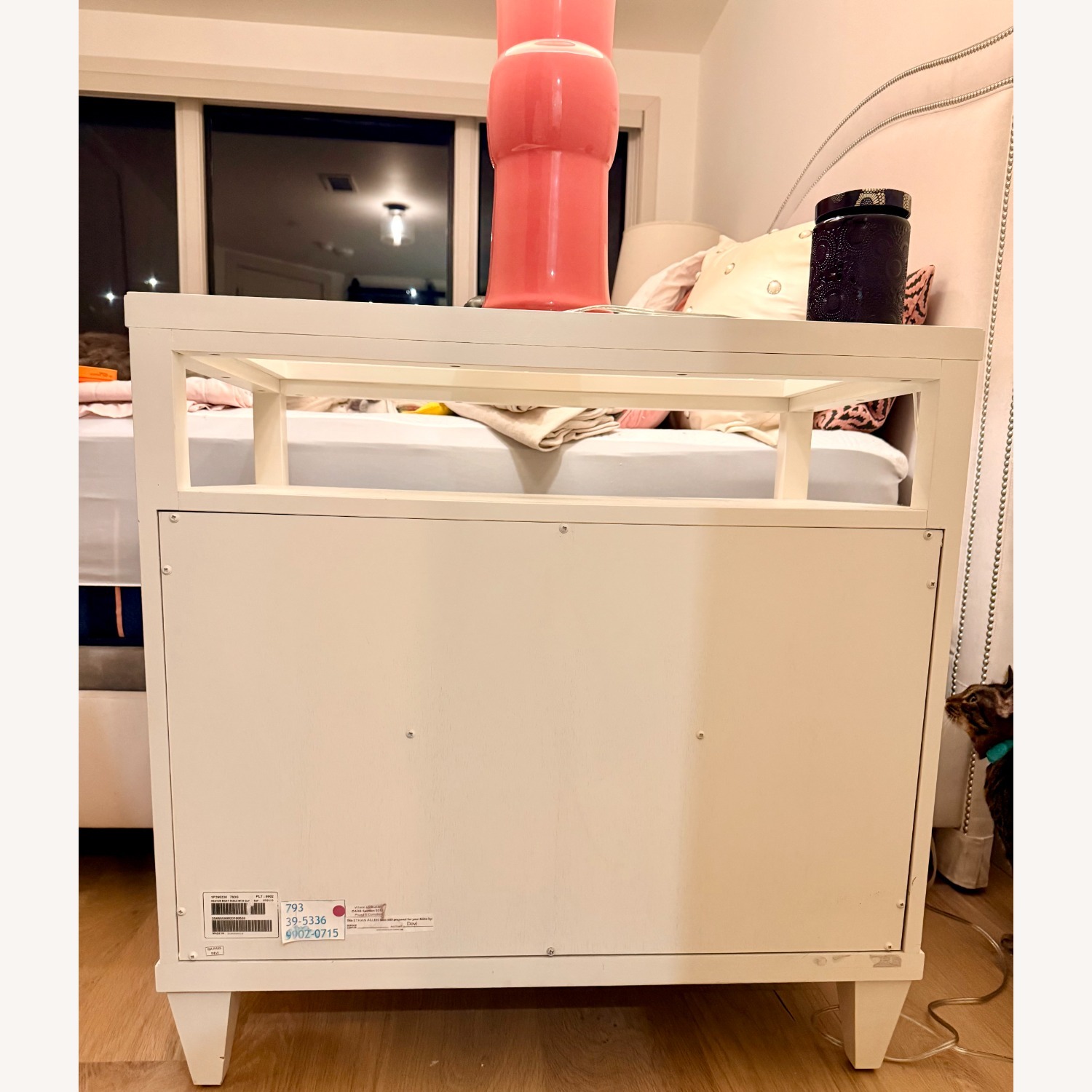 Ethan Allen Heston White Nightstand - Pair - image-13
