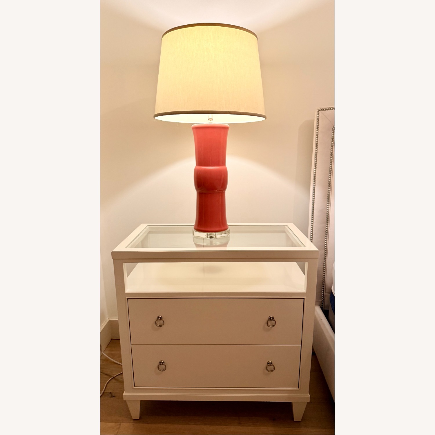 Ethan Allen Heston White Nightstand - Pair - image-1