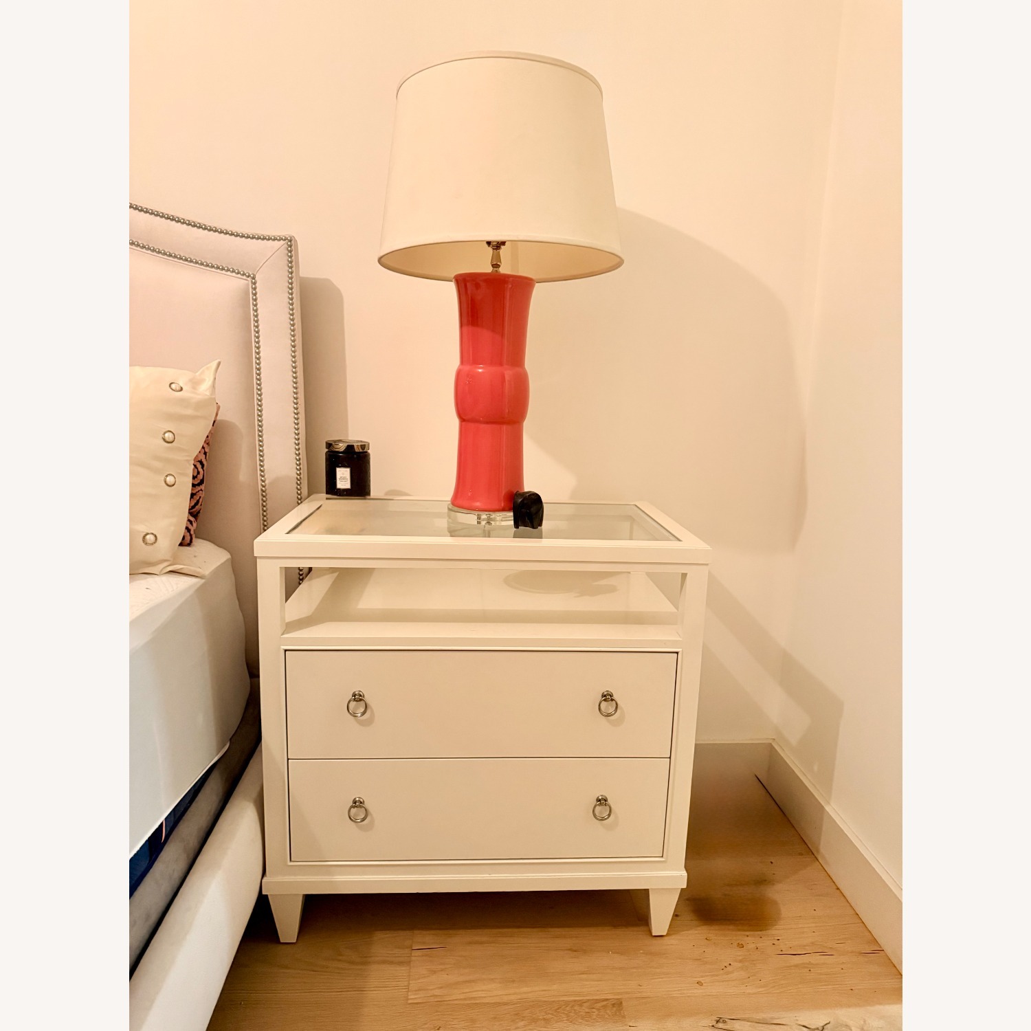 Ethan Allen Heston White Nightstand - Pair - image-8