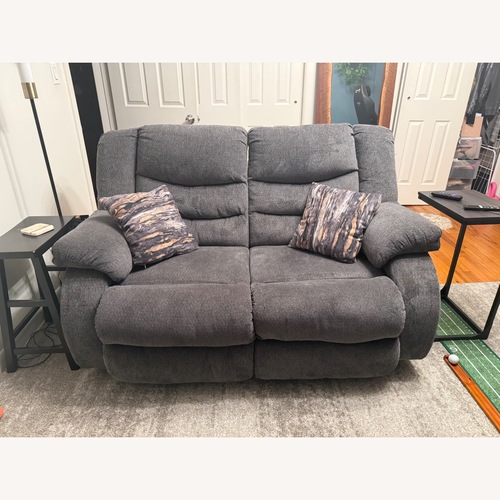 Used Wayfair Ebern Designs Light Gray Fabric Loveseat for sale on AptDeco