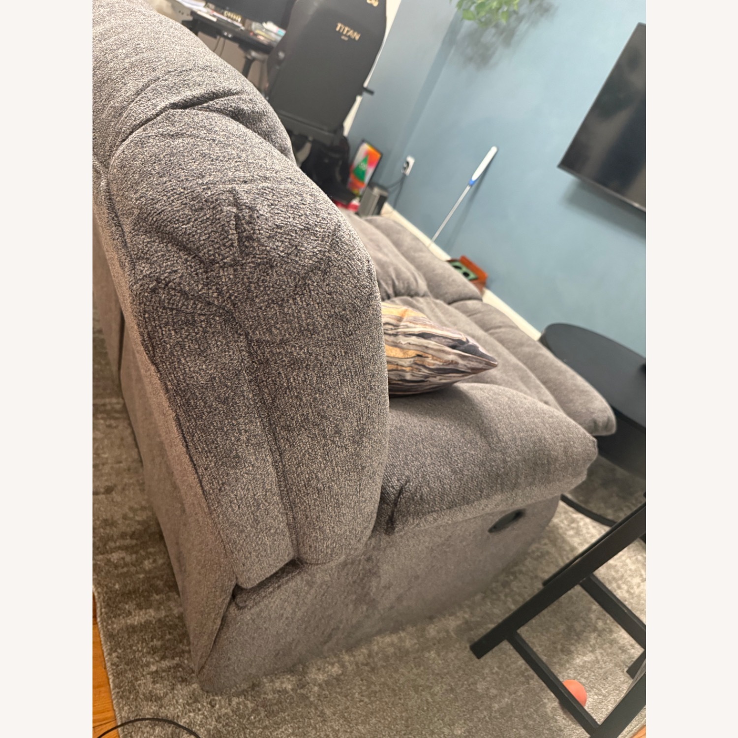 Wayfair Ebern Designs Light Gray Fabric Loveseat - image-3