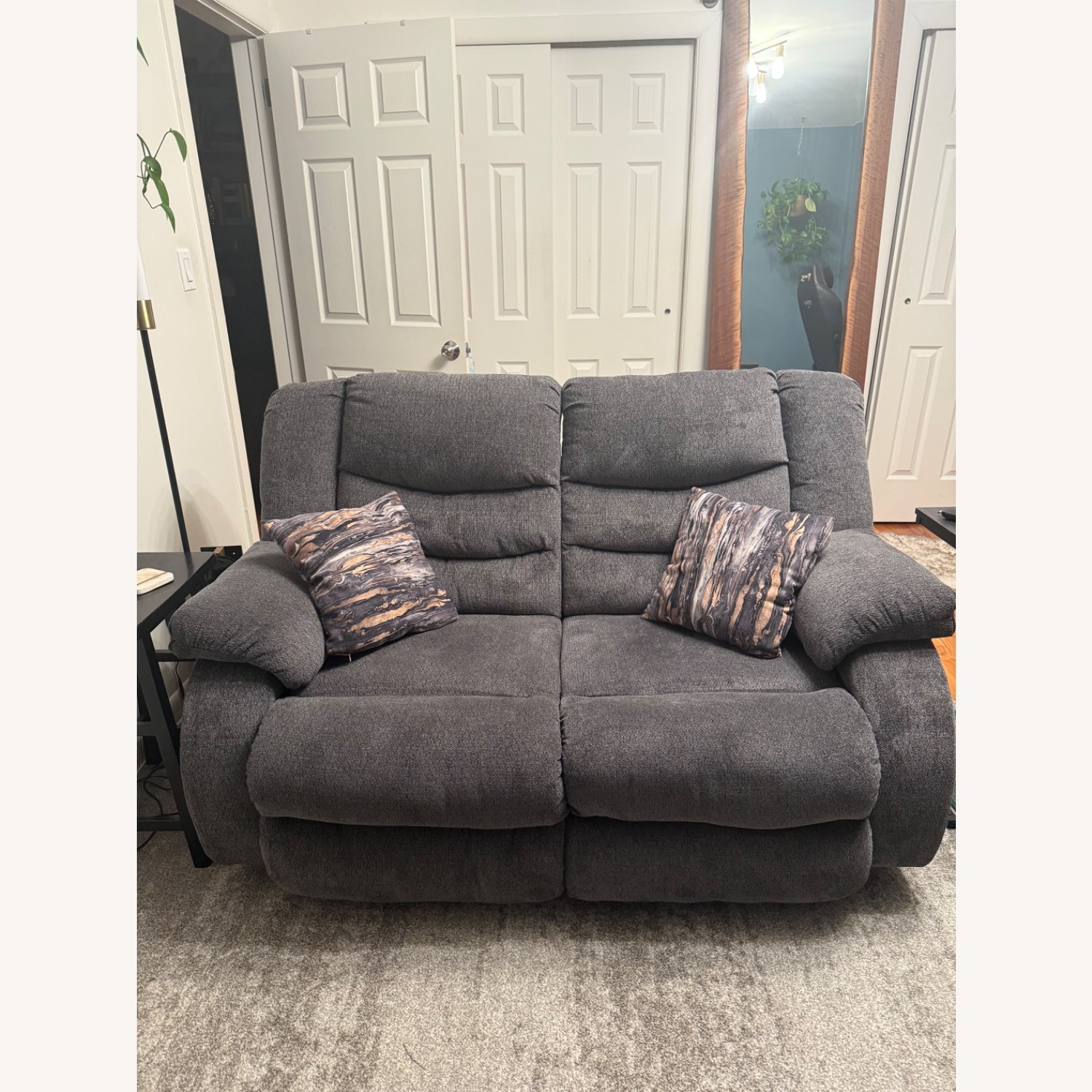 Wayfair Ebern Designs Light Gray Fabric Loveseat - image-5