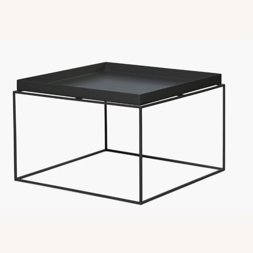 Used Design Within Reach Matte Black Tray Coffee Table  for sale on AptDeco