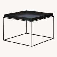 Design Within Reach Matte Black Tray Coffee Table 