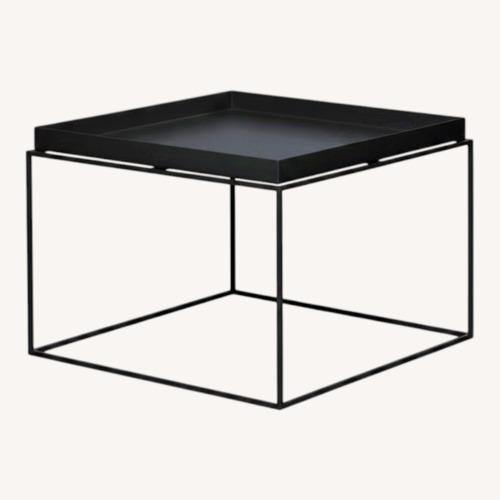Used Design Within Reach Matte Black Tray Coffee Table  for sale on AptDeco