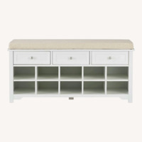 Upholstered Shoes Bench Storage