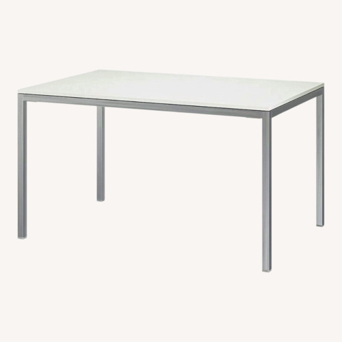 Used IKEA Torsby Glass and Chrome Dining Table for sale on AptDeco