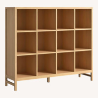 Crate & Kids Rue 52" White Wood 12-Cube Bookcase