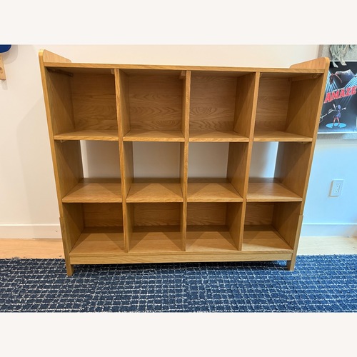 Used Crate & Kids Rue 52" White Wood 12-Cube Bookcase for sale on AptDeco