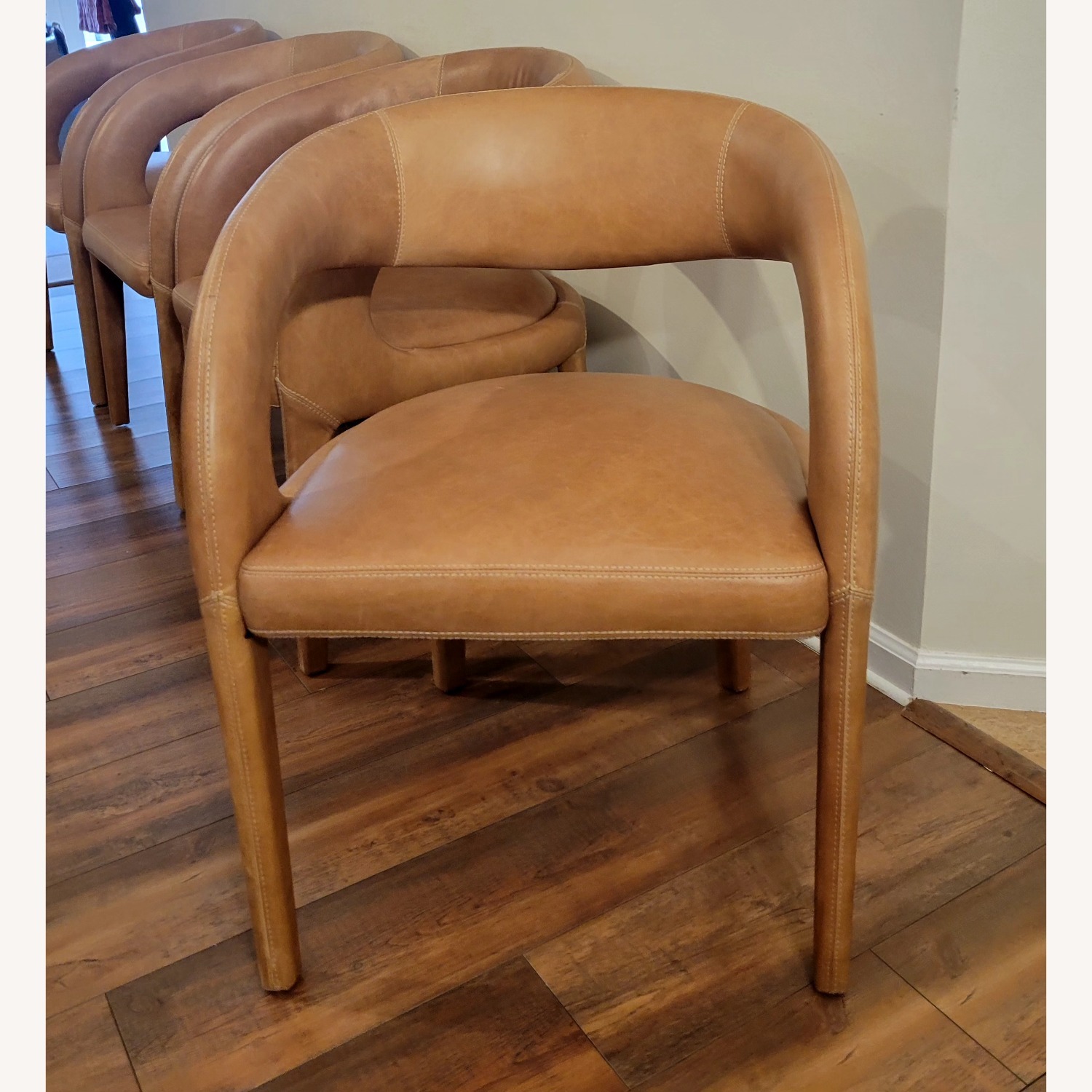 Four Hands Light Brown Leather Armchair - image-2