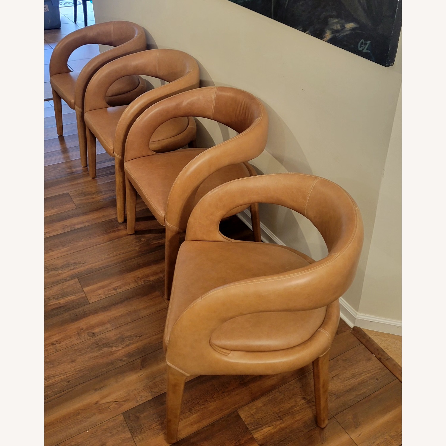 Four Hands Light Brown Leather Armchair - image-7