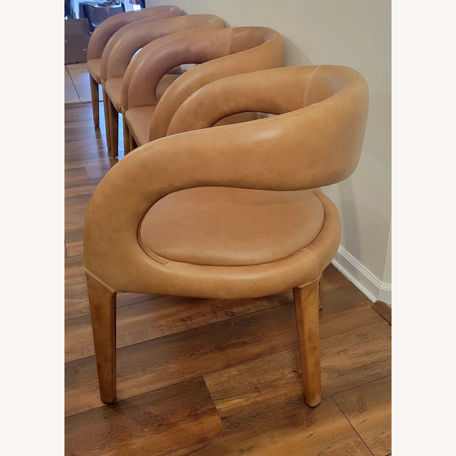 Four Hands Light Brown Leather Armchair - image-3