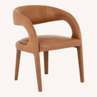 Four Hands Light Brown Leather Armchair